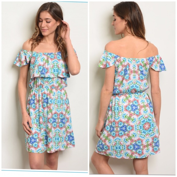 Blue Floral Dress - Picture 3 of 5